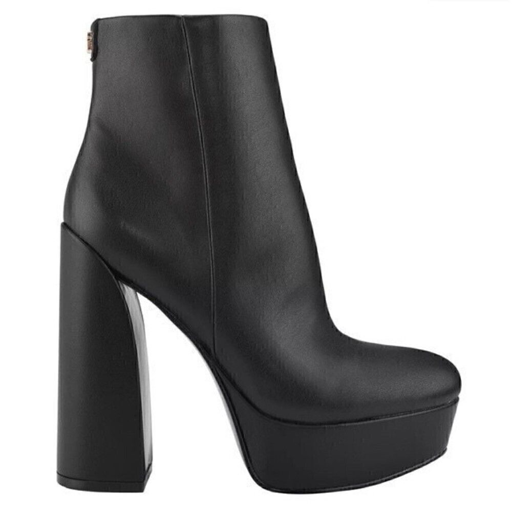 GUESS Women's Crafty 9.5M Heavy Platform Booties boots high heels,  club shoes